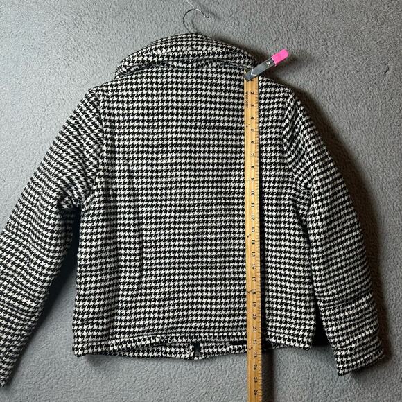 Andree by Unit Jacket Womens M Black White Houndstooth Puff Jacket NEW - Picture 10 of 12